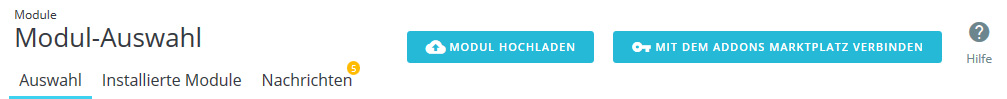 modul hochladen